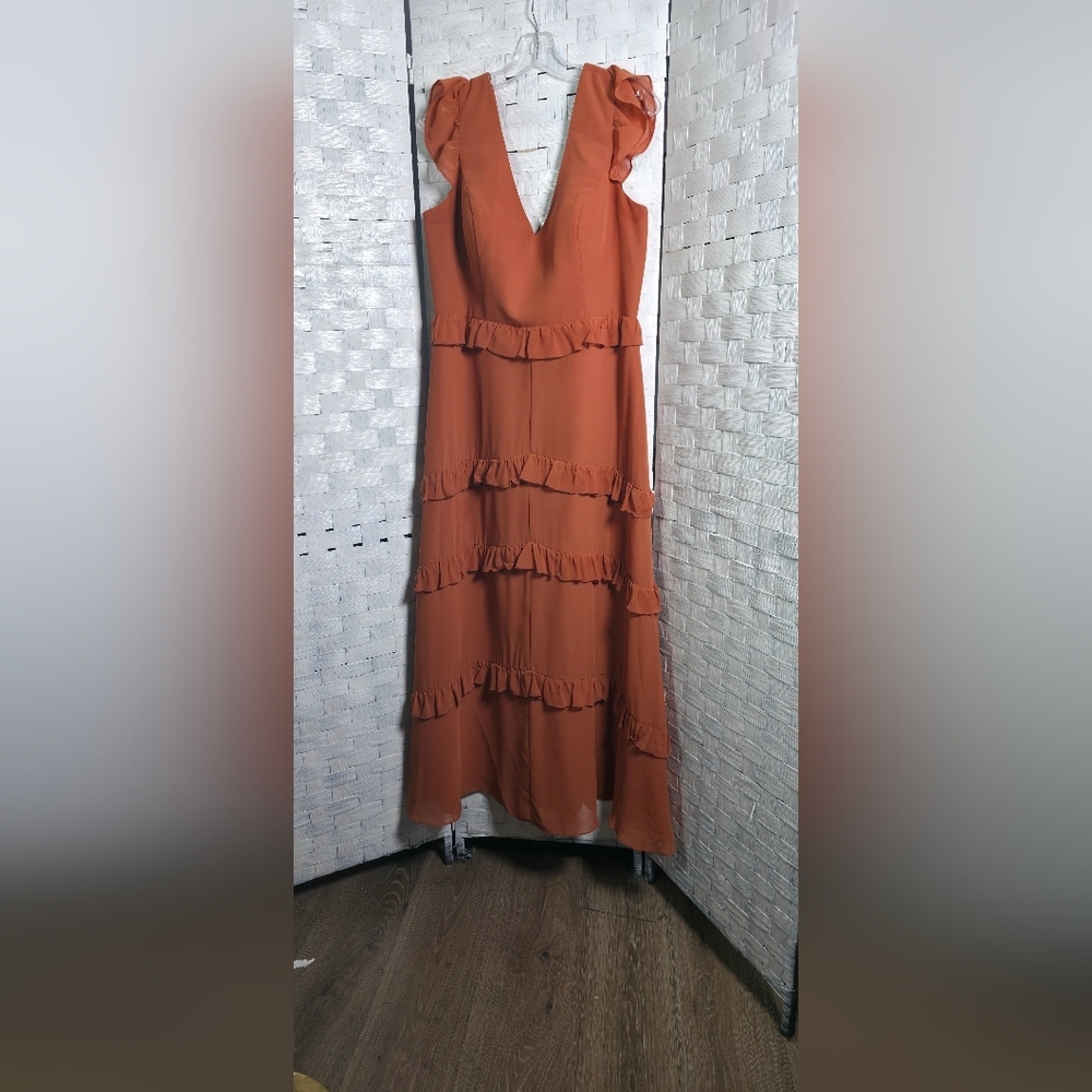 REVELRY Ruffle Maxi Dress - Picture 9 of 9